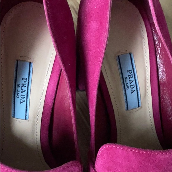 PRADA SUEDE KILTIE LOAFER PUMPS - Picture 3 of 6